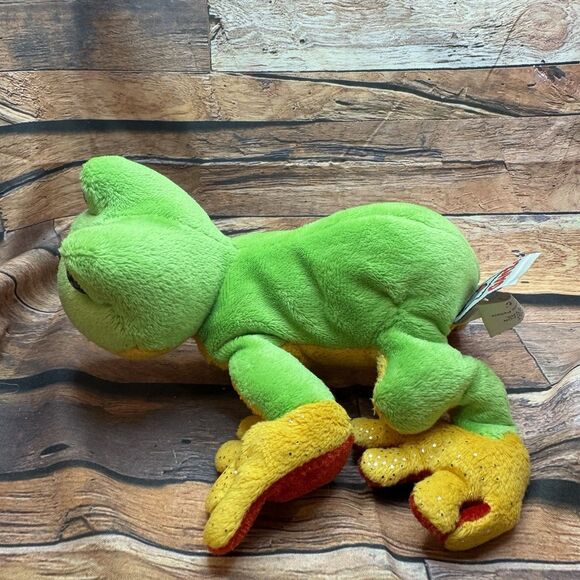 Webkinz Tree Frog Plush Ganz Lil' Kinz Stuffed Animal Toy Green Yellow Red Frog - Picture 4 of 9